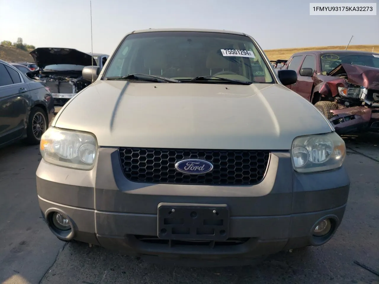 2005 Ford Escape Xlt VIN: 1FMYU93175KA32273 Lot: 75501294