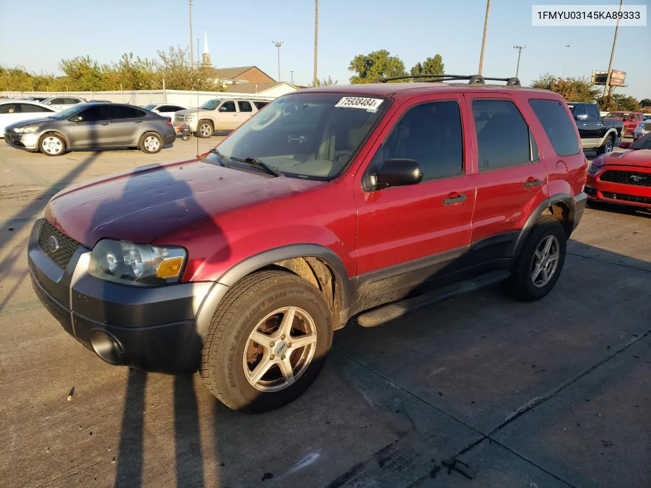 2005 Ford Escape Xlt VIN: 1FMYU03145KA89333 Lot: 75938484