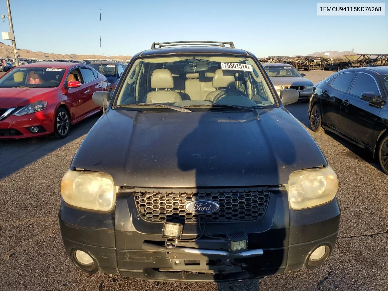 2005 Ford Escape Limited VIN: 1FMCU94115KD76268 Lot: 76801514