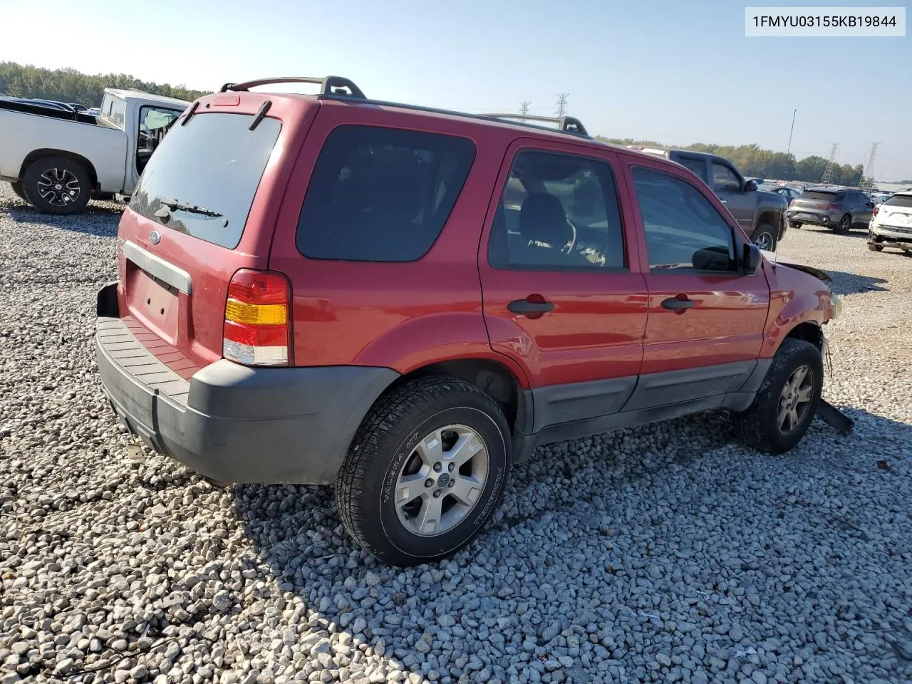 2005 Ford Escape Xlt VIN: 1FMYU03155KB19844 Lot: 77883544