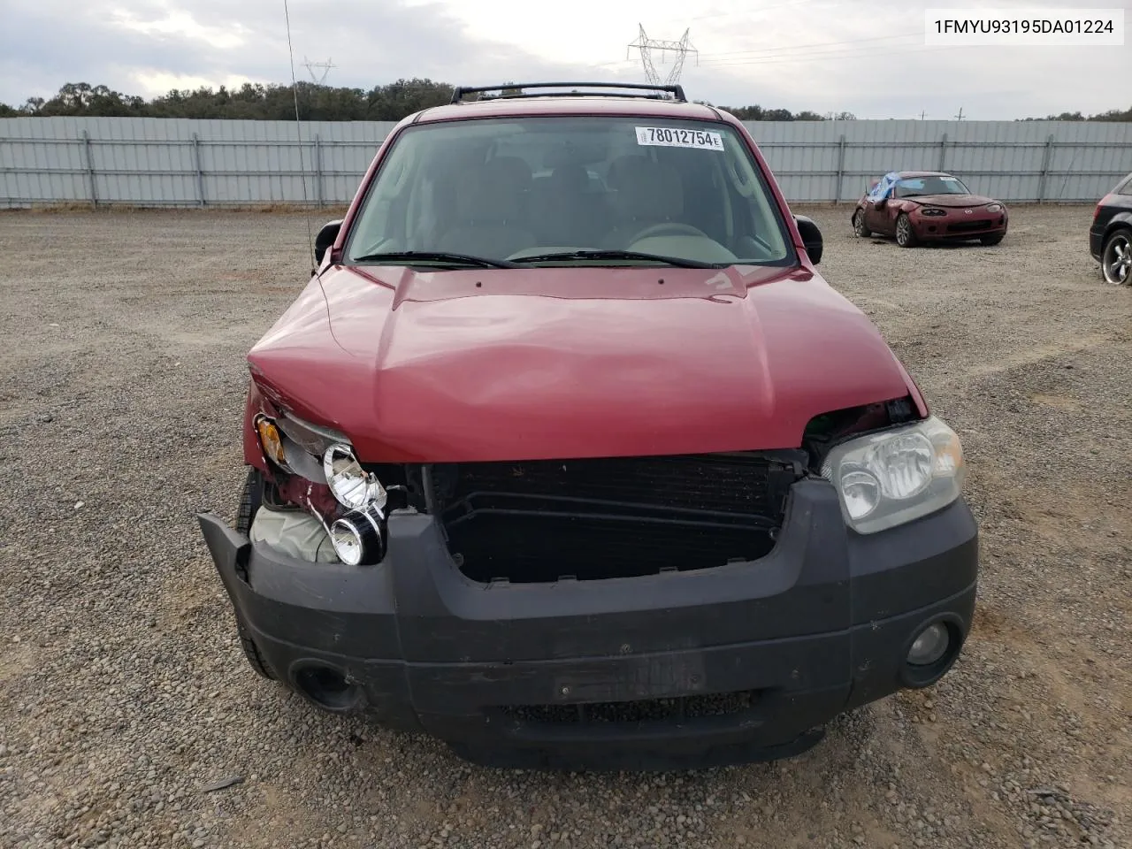 2005 Ford Escape Xlt VIN: 1FMYU93195DA01224 Lot: 78012754