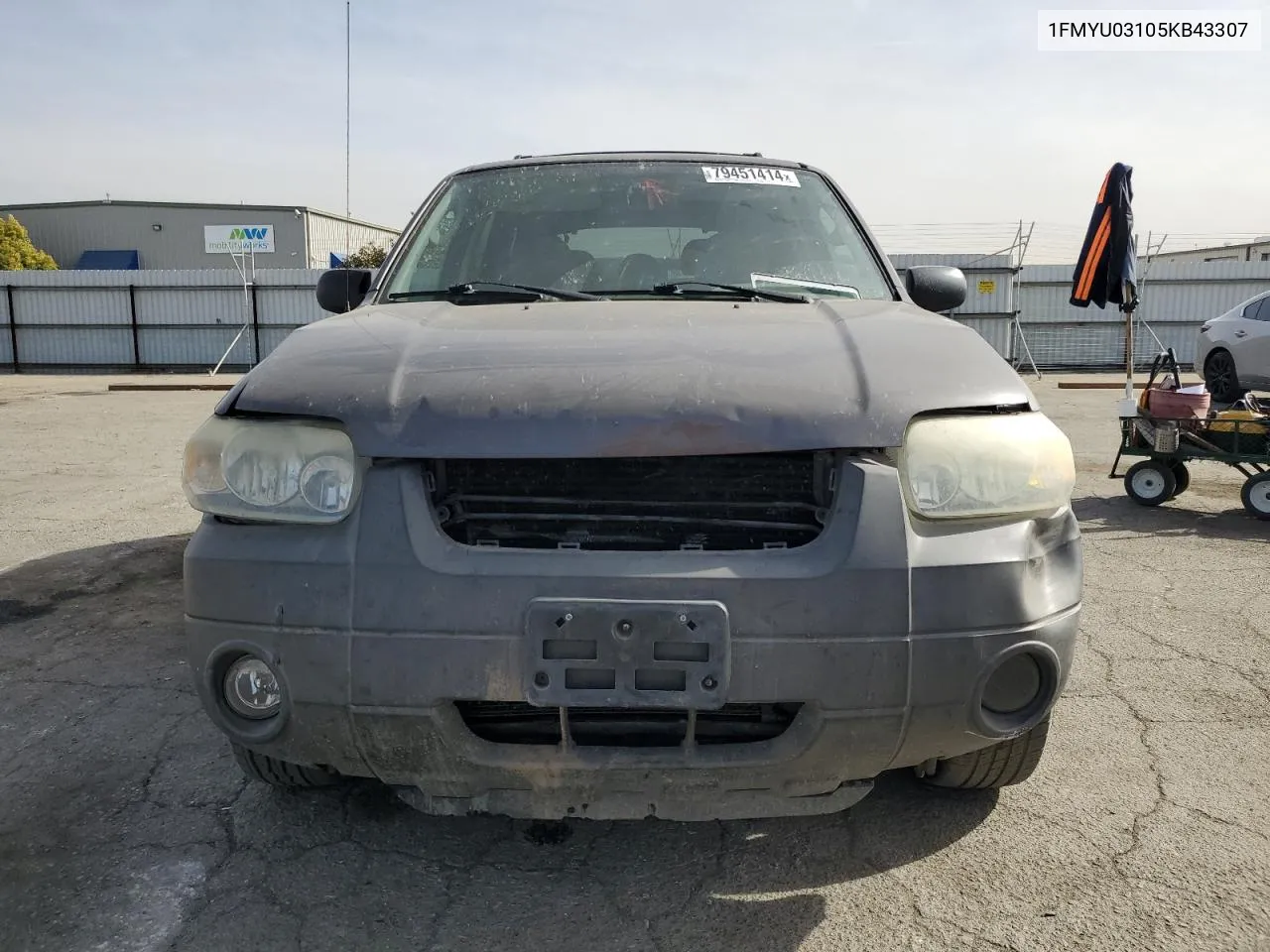 2005 Ford Escape Xlt VIN: 1FMYU03105KB43307 Lot: 79451414