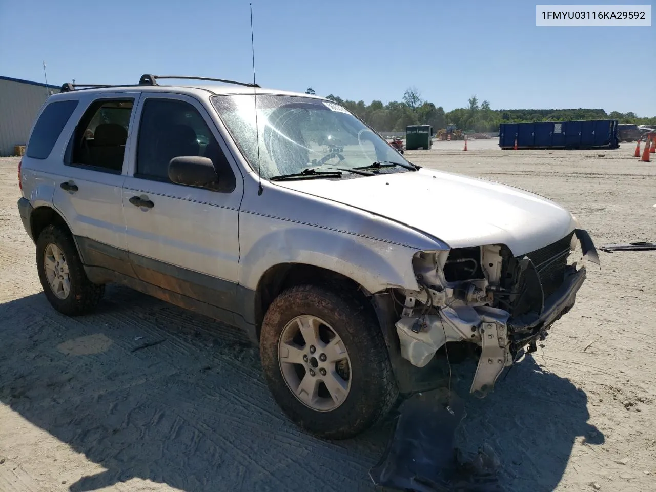 2006 Ford Escape Xlt VIN: 1FMYU03116KA29592 Lot: 56852184