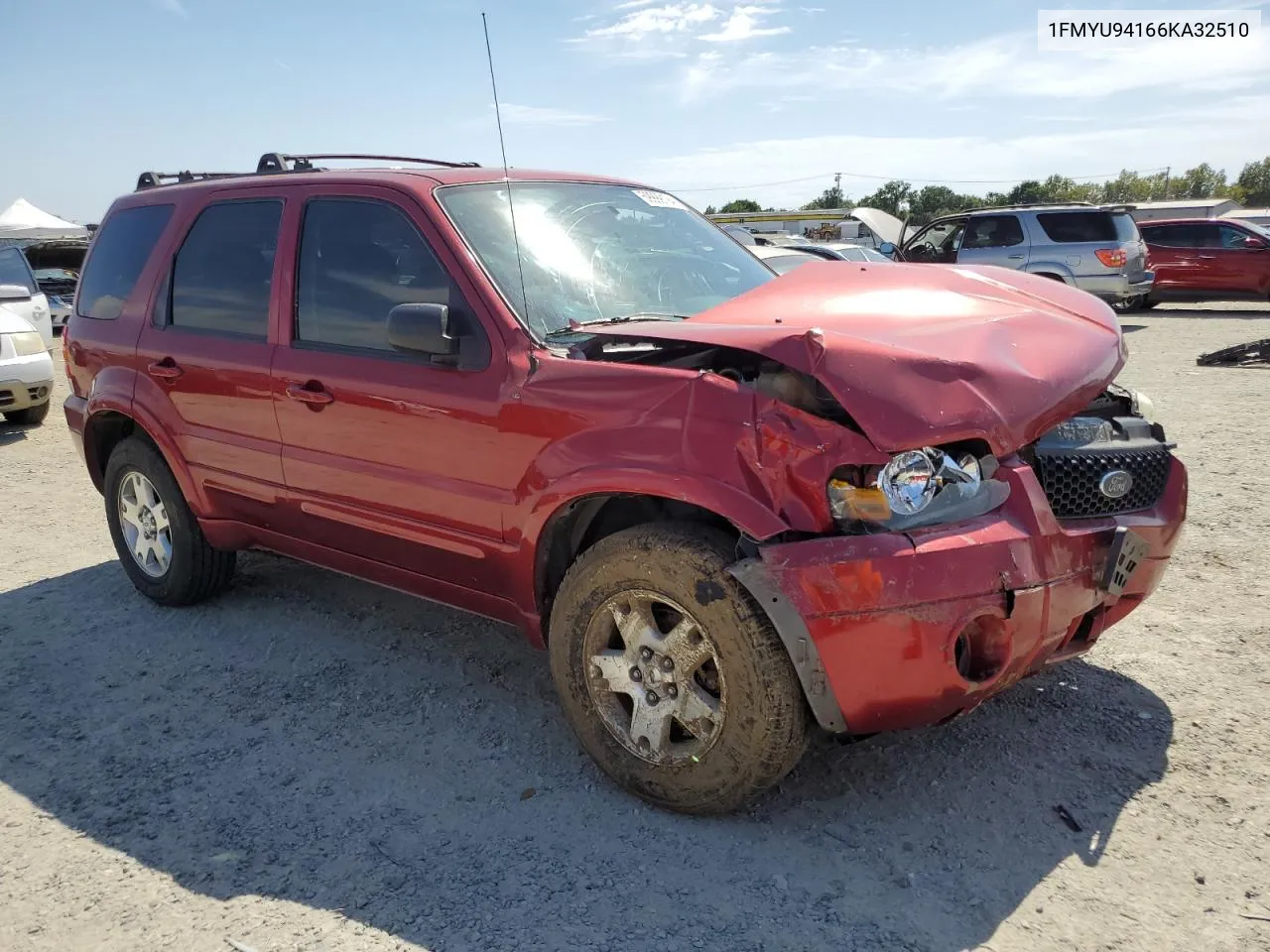 2006 Ford Escape Limited VIN: 1FMYU94166KA32510 Lot: 59999194