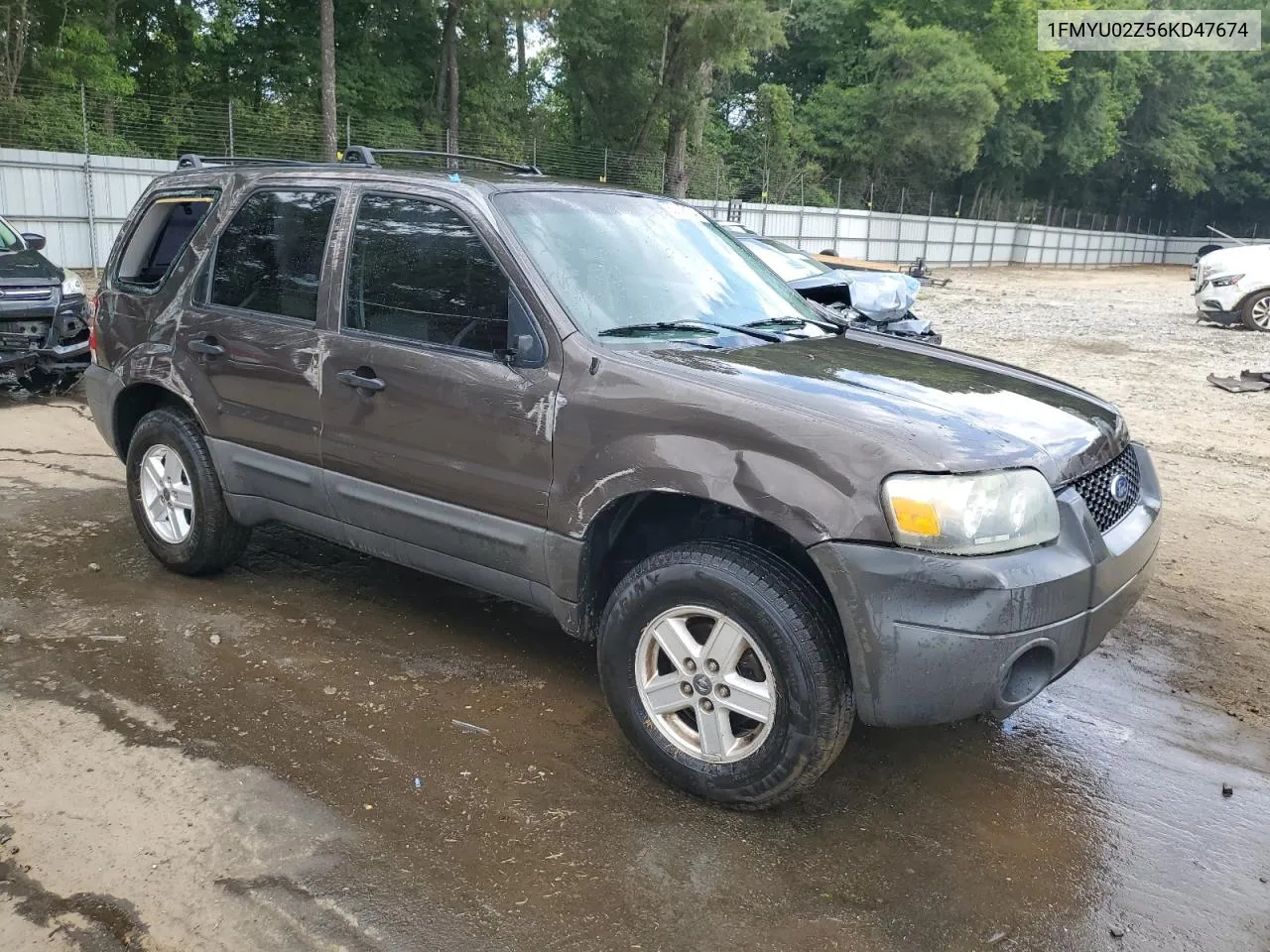 2006 Ford Escape Xls VIN: 1FMYU02Z56KD47674 Lot: 60668134