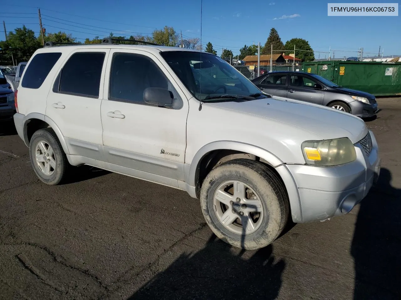 1FMYU96H16KC06753 2006 Ford Escape Hev