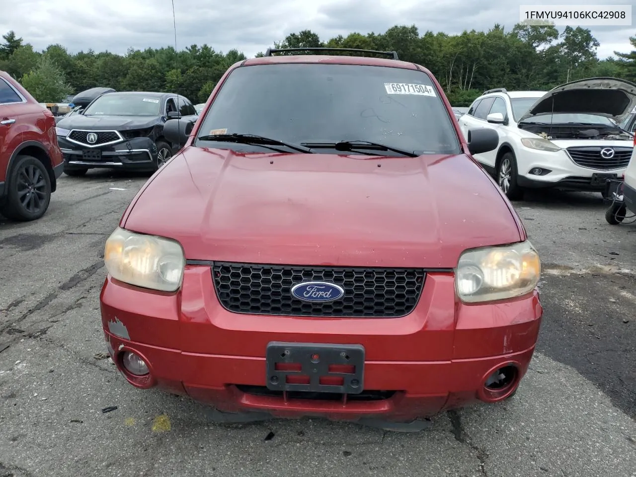 2006 Ford Escape Limited VIN: 1FMYU94106KC42908 Lot: 69171504