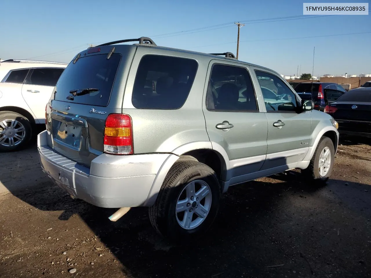 2006 Ford Escape Hev VIN: 1FMYU95H46KC08935 Lot: 69619154