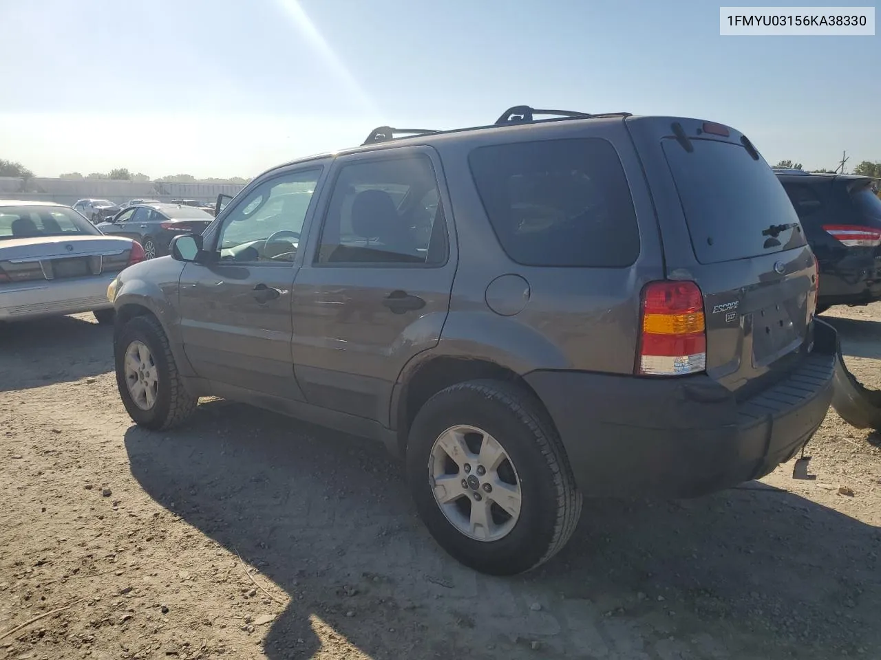 2006 Ford Escape Xlt VIN: 1FMYU03156KA38330 Lot: 70374154