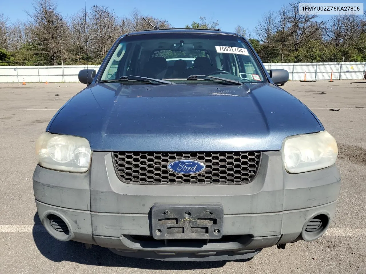 2006 Ford Escape Xls VIN: 1FMYU02Z76KA27806 Lot: 70932704