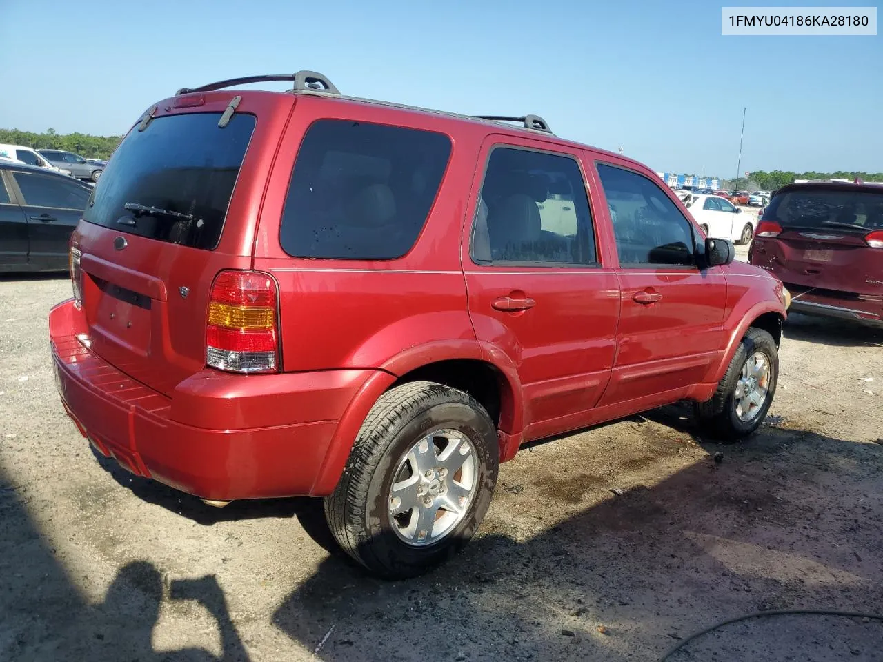 2006 Ford Escape Limited VIN: 1FMYU04186KA28180 Lot: 71733564