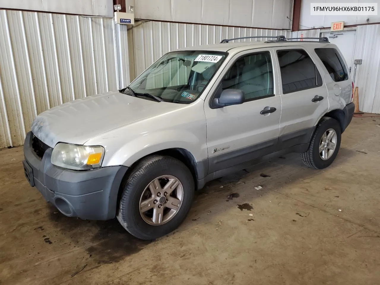 2006 Ford Escape Hev VIN: 1FMYU96HX6KB01175 Lot: 71801724