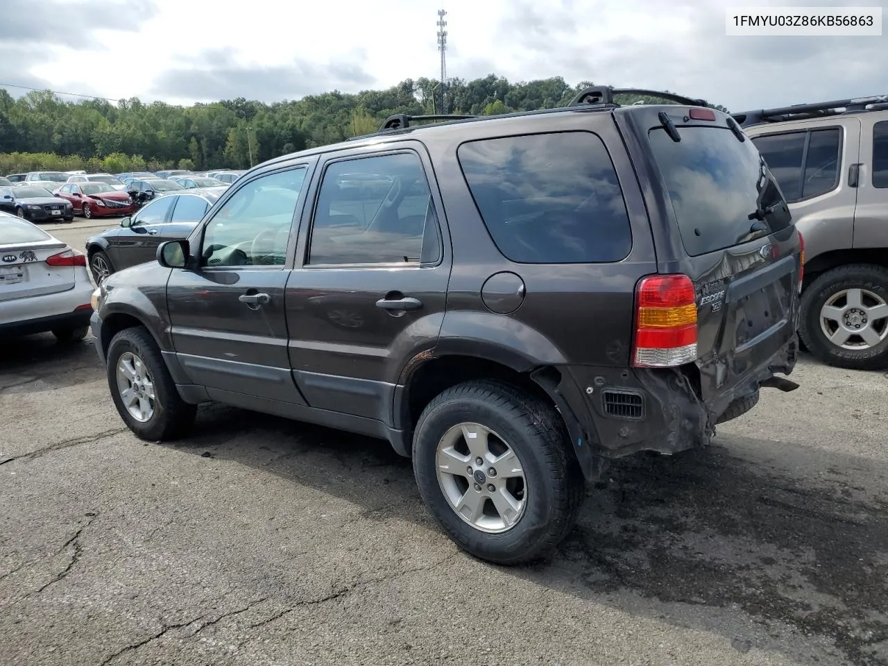 2006 Ford Escape Xlt VIN: 1FMYU03Z86KB56863 Lot: 72385544