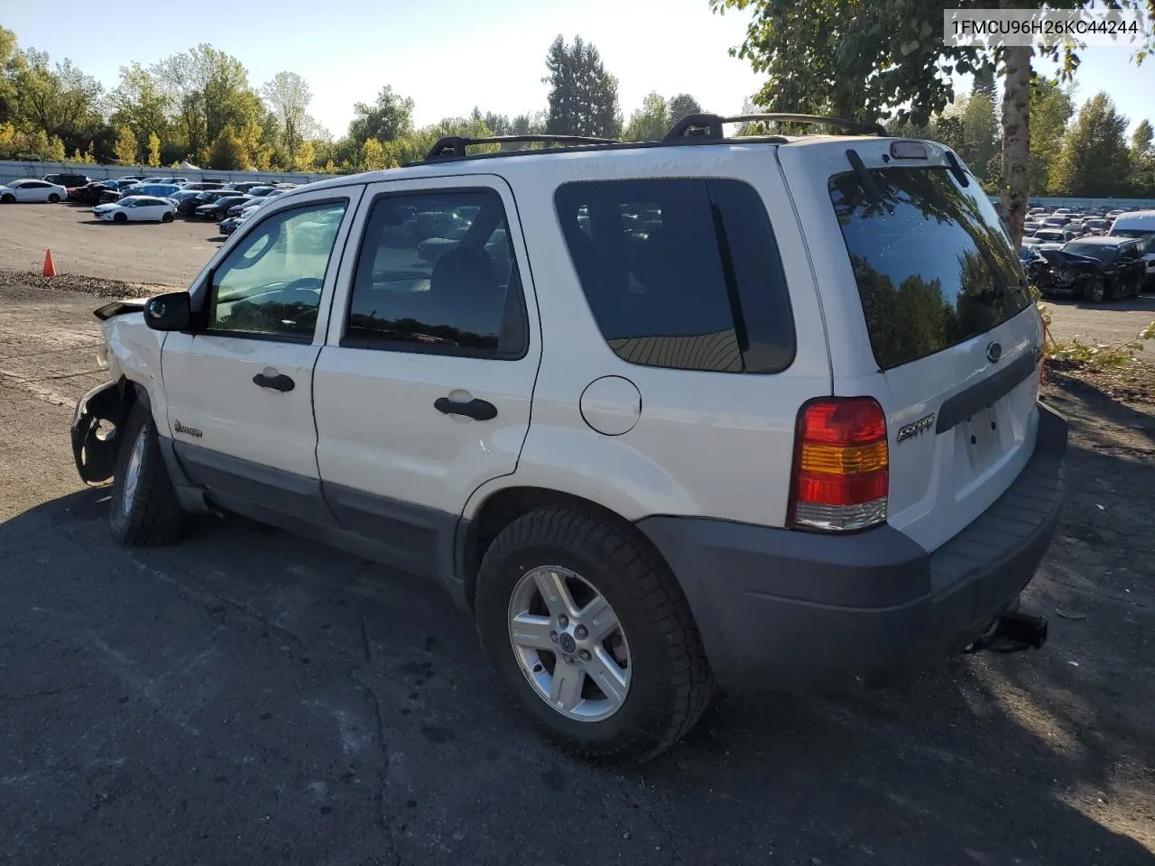 2006 Ford Escape Hev VIN: 1FMCU96H26KC44244 Lot: 73666514