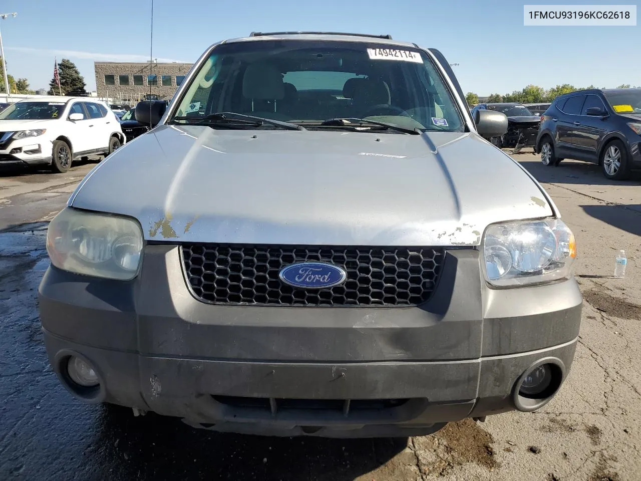 2006 Ford Escape Xlt VIN: 1FMCU93196KC62618 Lot: 74942114