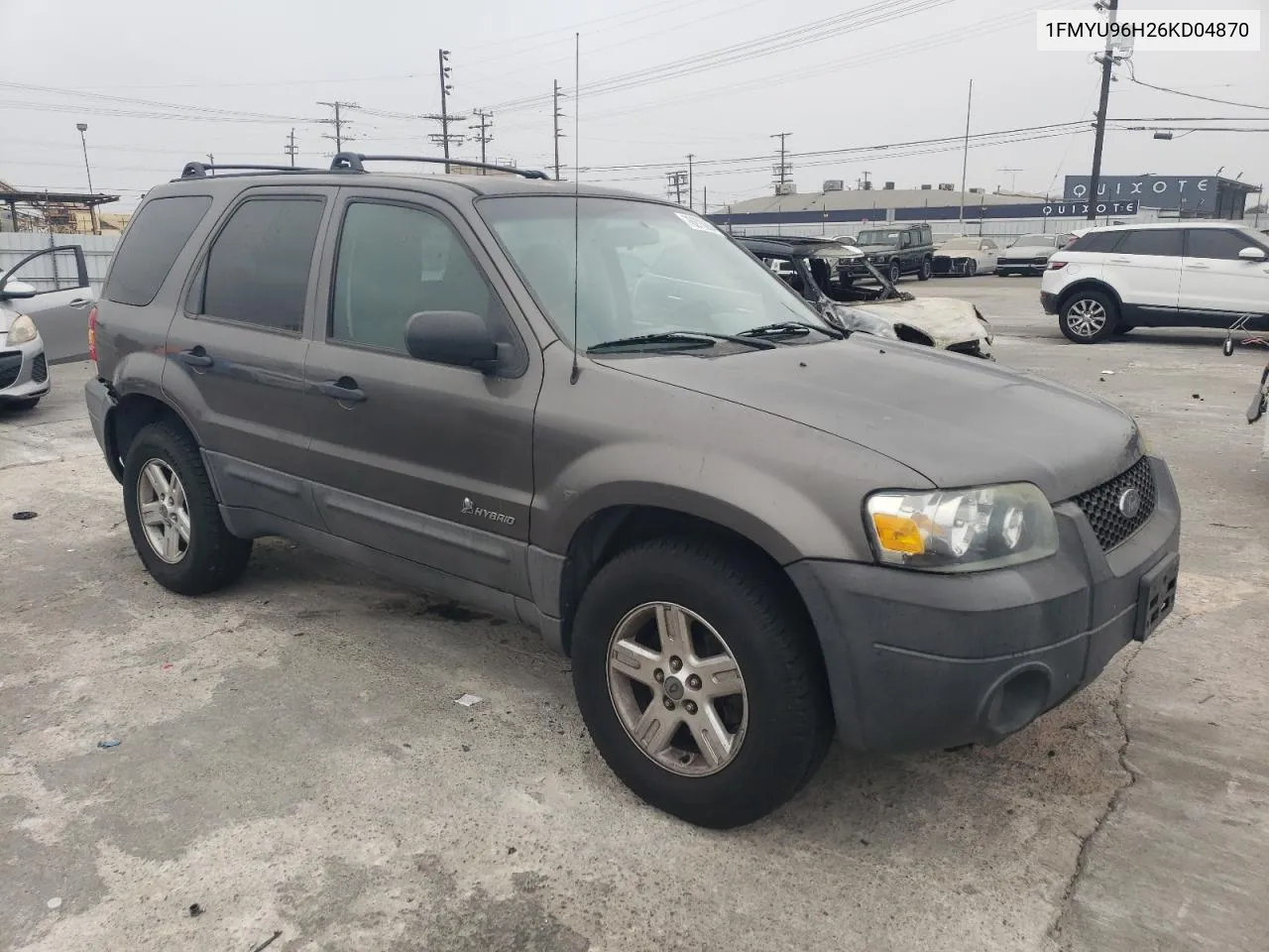 2006 Ford Escape Hev VIN: 1FMYU96H26KD04870 Lot: 76270264