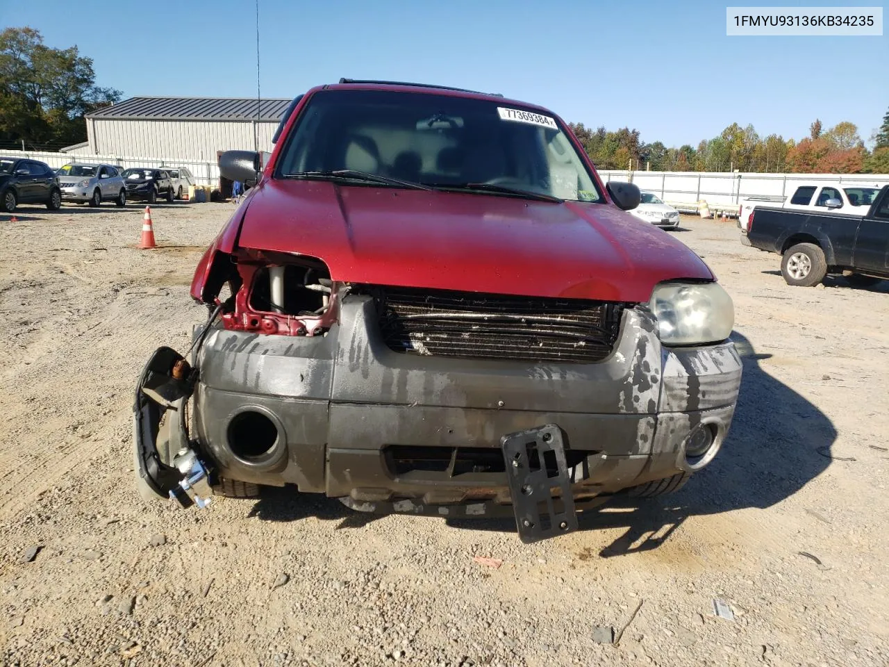 2006 Ford Escape Xlt VIN: 1FMYU93136KB34235 Lot: 77369384