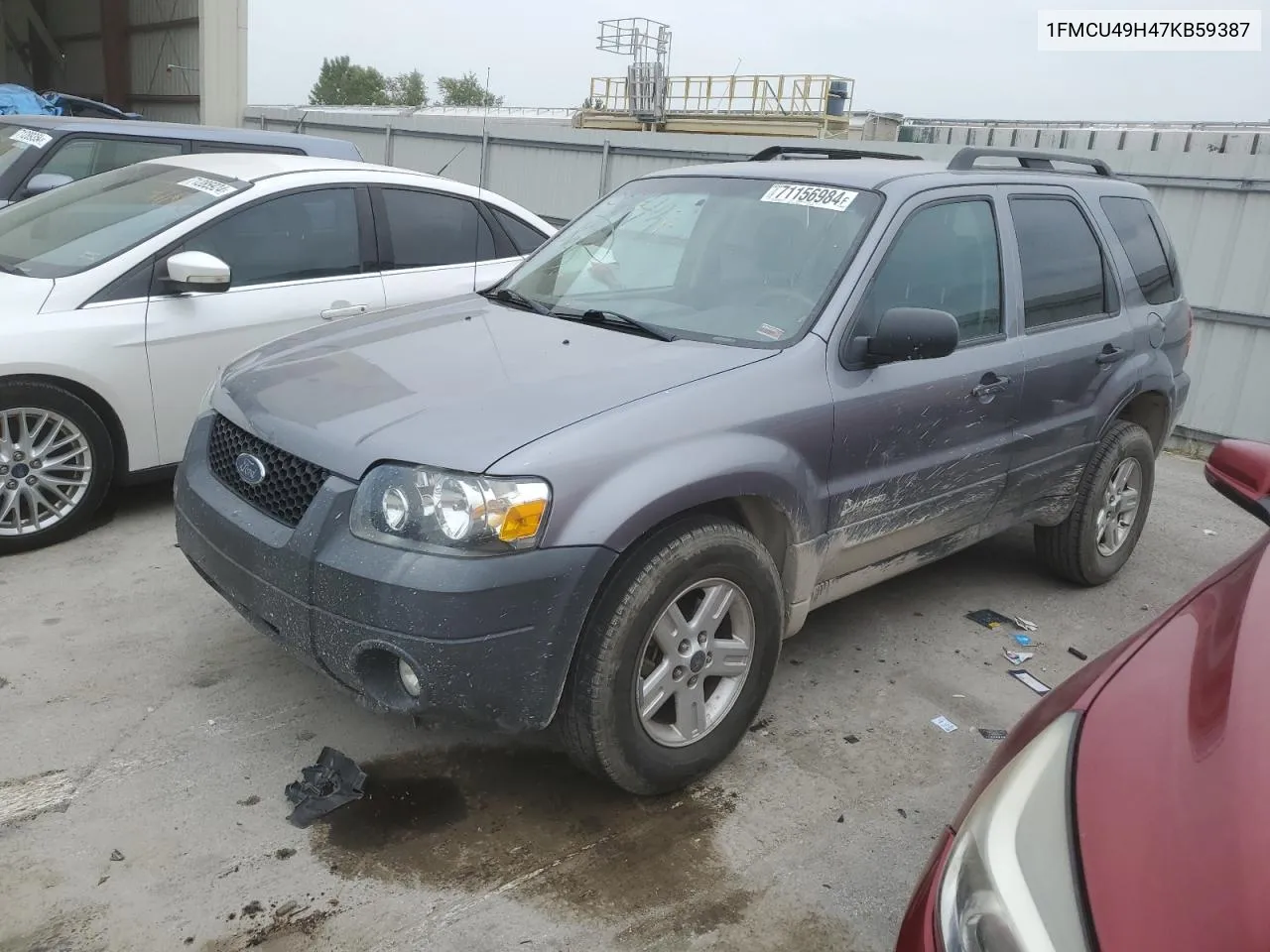 2007 Ford Escape Hev VIN: 1FMCU49H47KB59387 Lot: 73581714