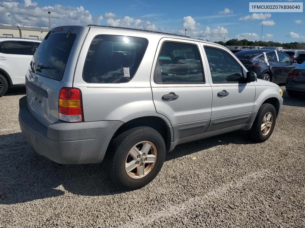 2007 Ford Escape Xls VIN: 1FMCU02Z07KB36040 Lot: 74043354