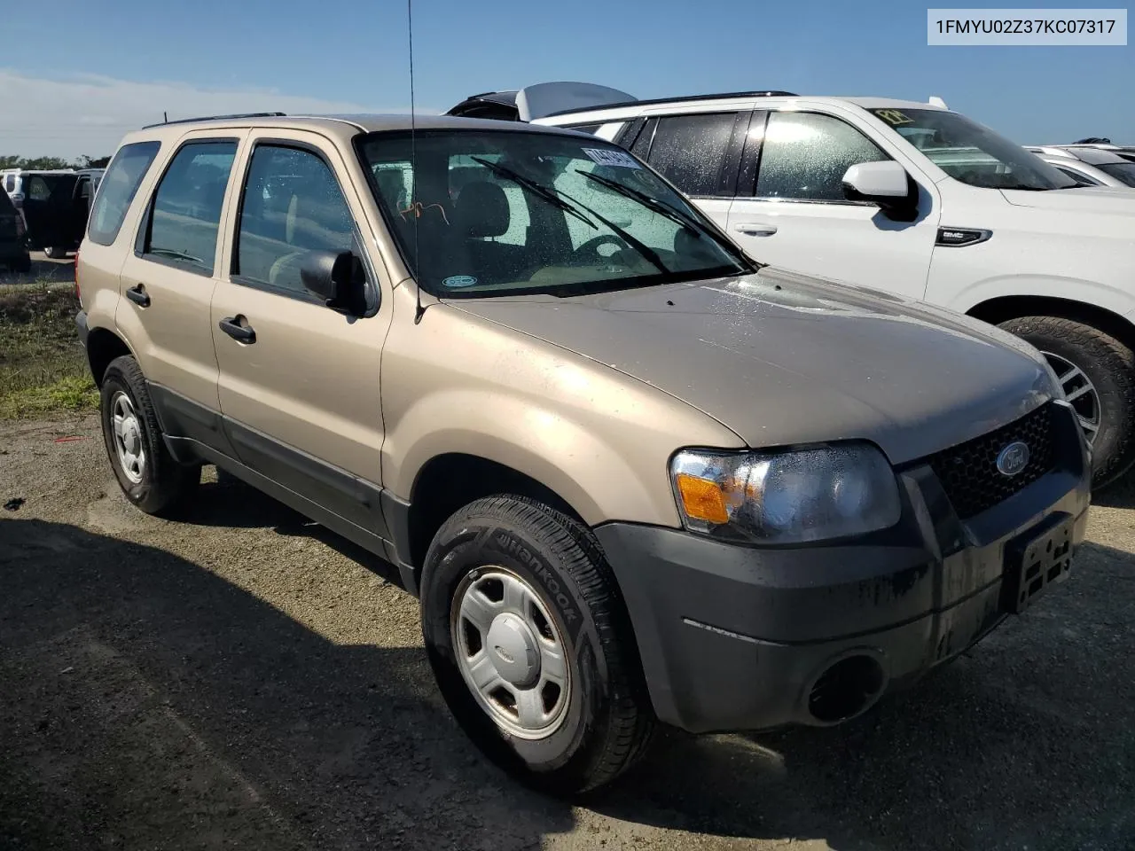 2007 Ford Escape Xls VIN: 1FMYU02Z37KC07317 Lot: 74479414