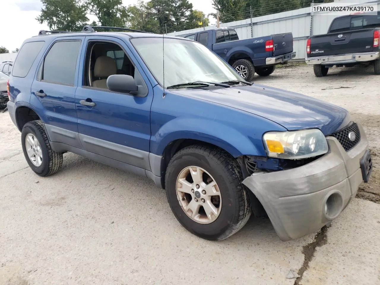 2007 Ford Escape Xlt VIN: 1FMYU03Z47KA39170 Lot: 75157914