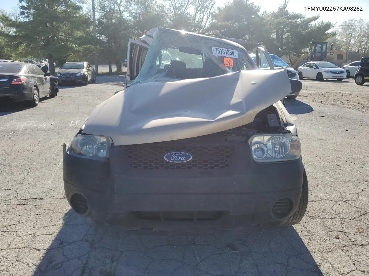 2007 Ford Escape Xls VIN: 1FMYU02Z57KA98262 Lot: 75181834