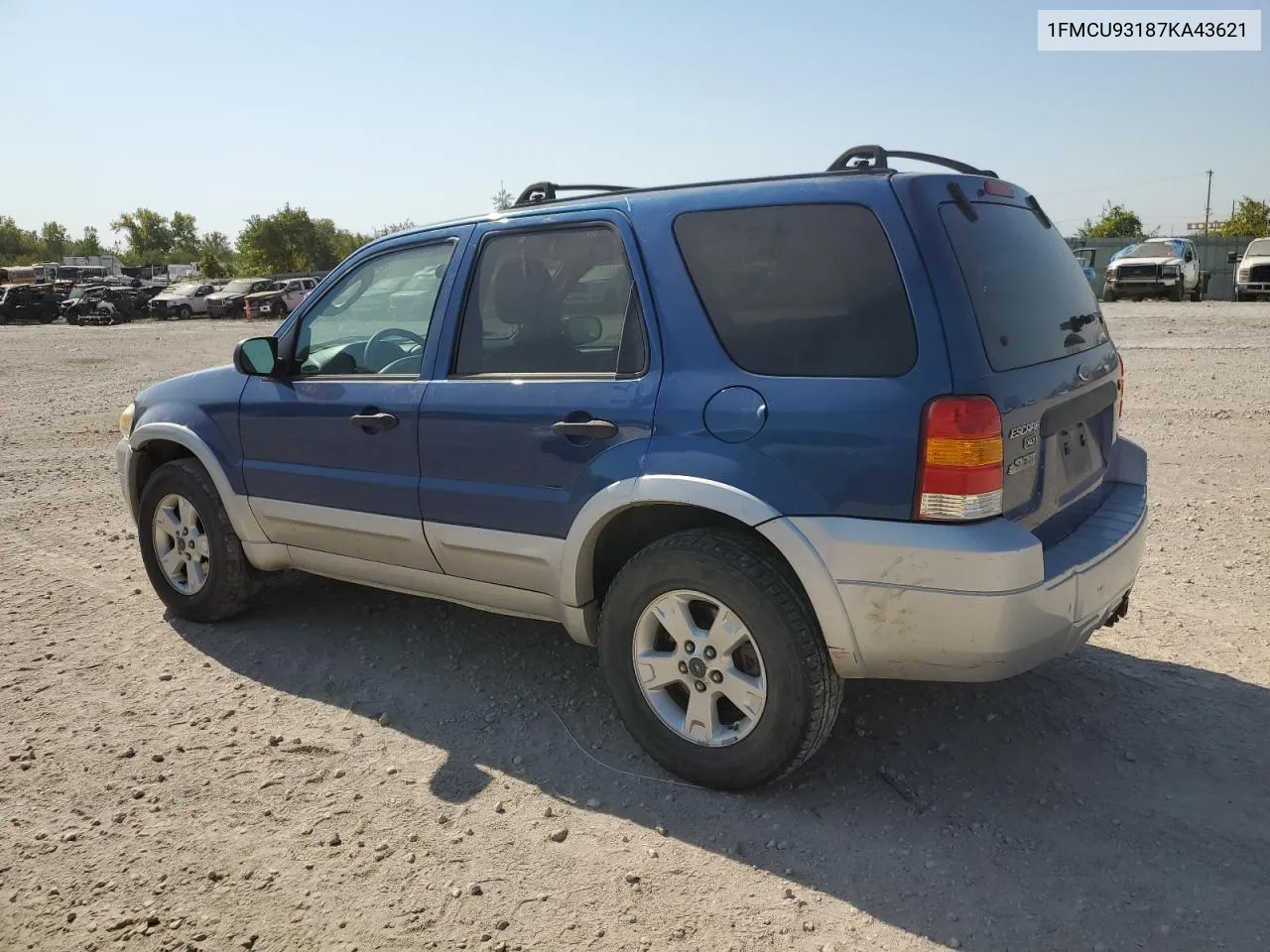 2007 Ford Escape Xlt VIN: 1FMCU93187KA43621 Lot: 75496864