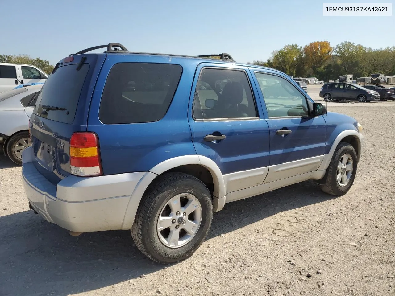 2007 Ford Escape Xlt VIN: 1FMCU93187KA43621 Lot: 75496864