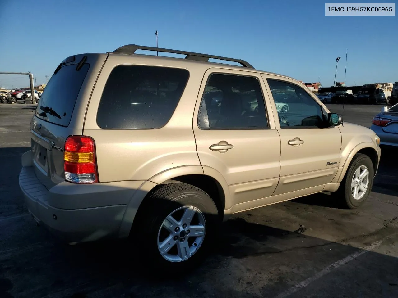 2007 Ford Escape Hev VIN: 1FMCU59H57KC06965 Lot: 75986954