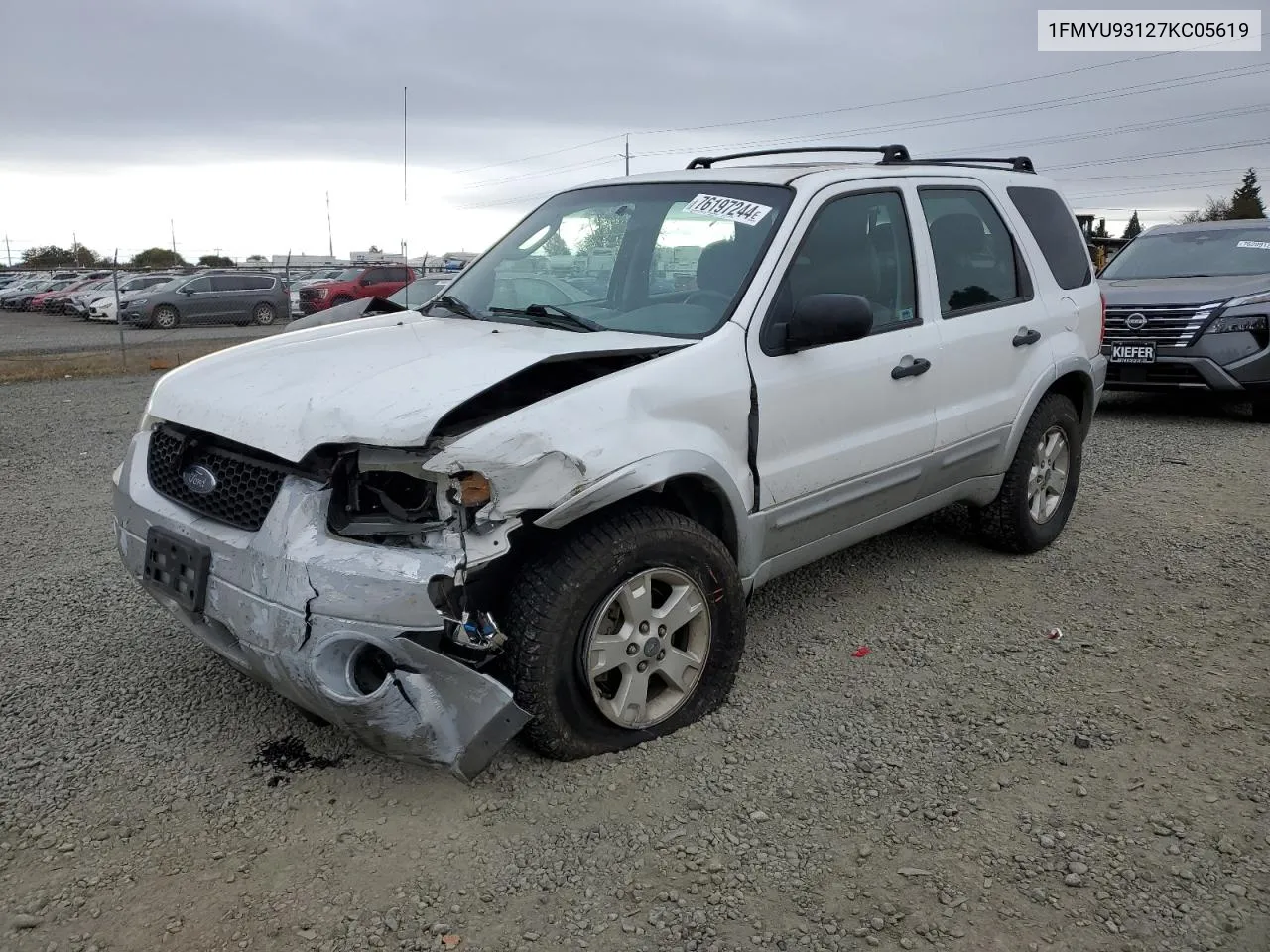 2007 Ford Escape Xlt VIN: 1FMYU93127KC05619 Lot: 76197244