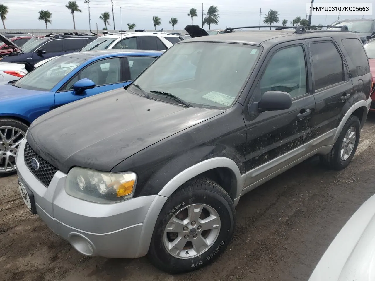 2007 Ford Escape Xlt VIN: 1FMYU03107KC05663 Lot: 76356404