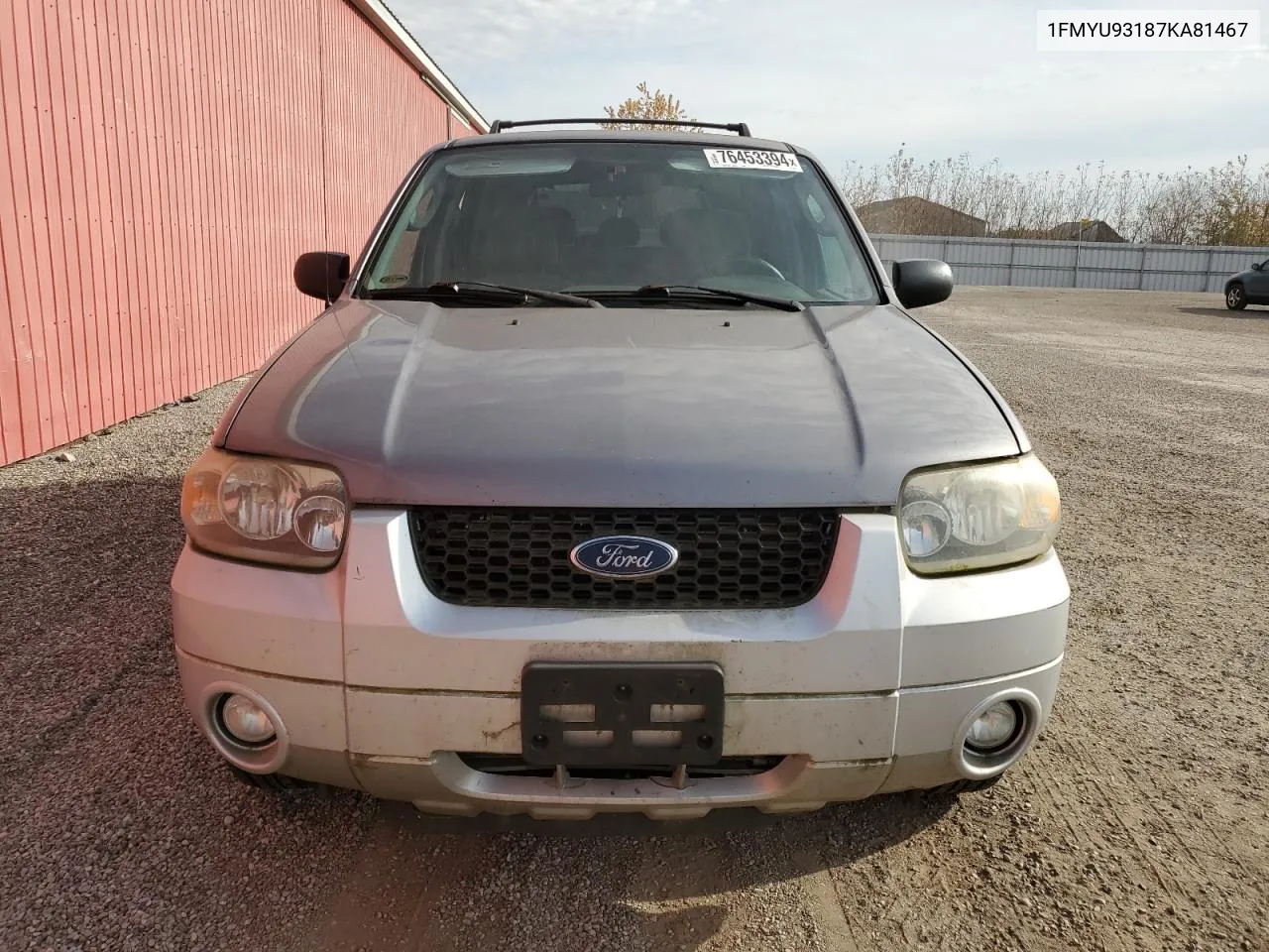 2007 Ford Escape Xlt VIN: 1FMYU93187KA81467 Lot: 76453394