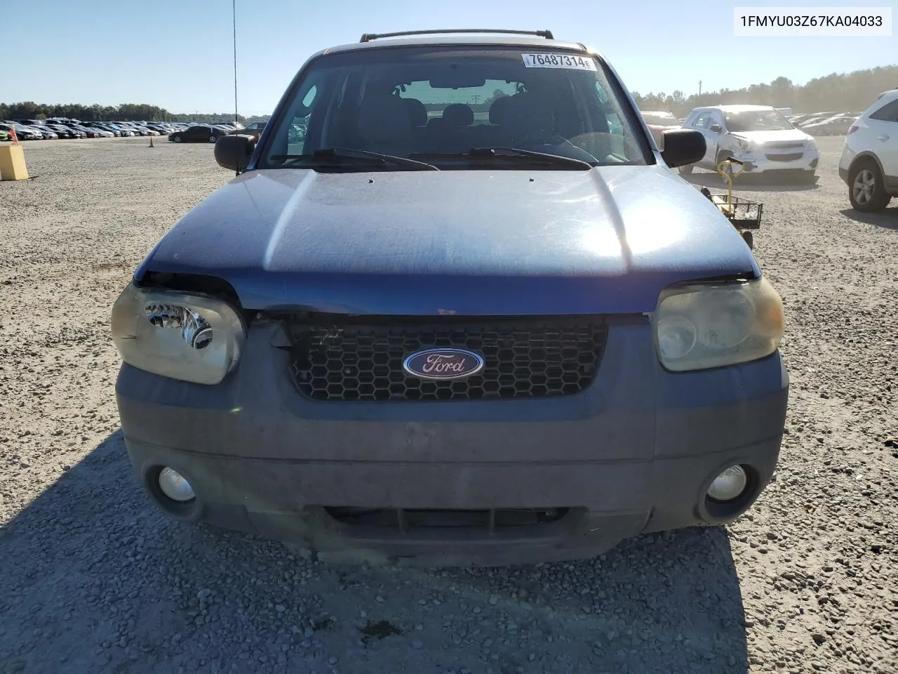 2007 Ford Escape Xlt VIN: 1FMYU03Z67KA04033 Lot: 76487314