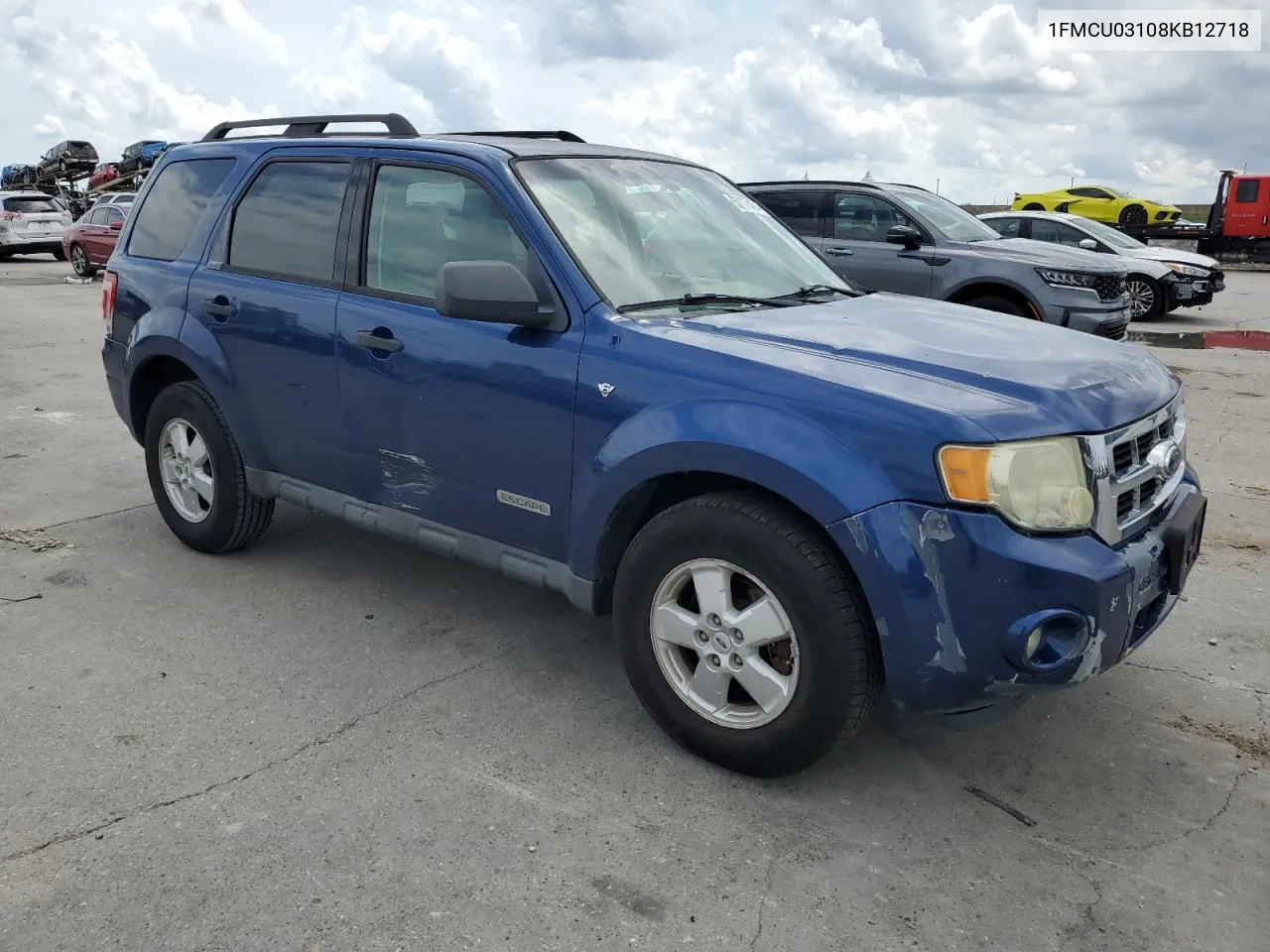 2008 Ford Escape Xlt VIN: 1FMCU03108KB12718 Lot: 57175474