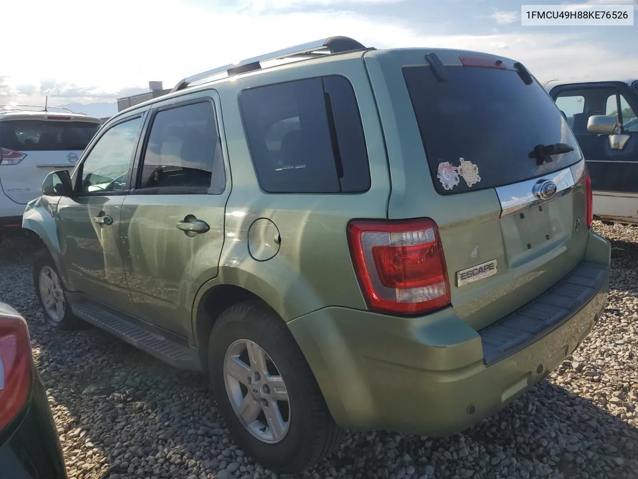 2008 Ford Escape Hev VIN: 1FMCU49H88KE76526 Lot: 67110324