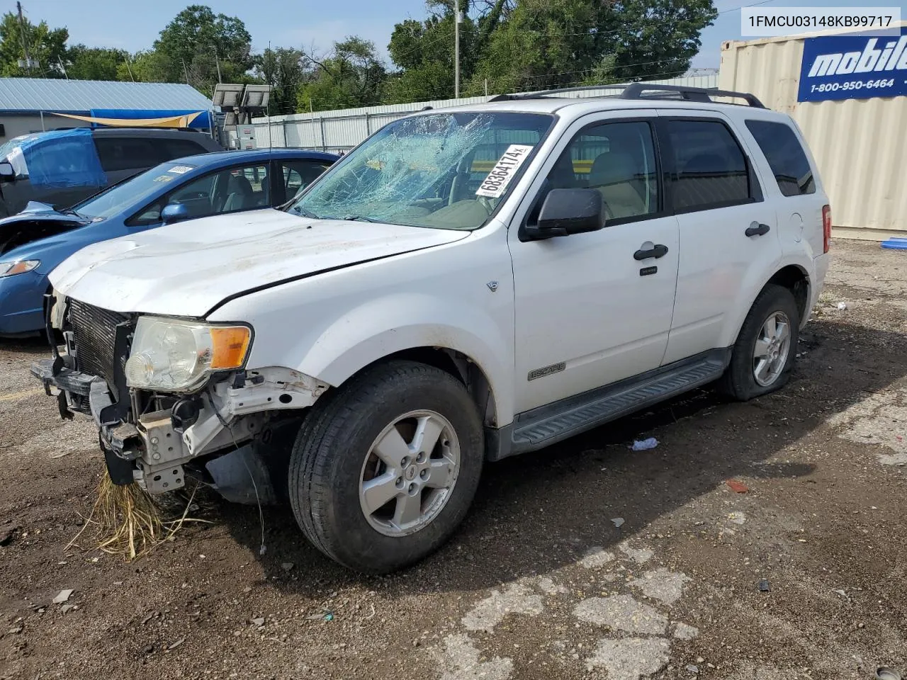 2008 Ford Escape Xlt VIN: 1FMCU03148KB99717 Lot: 68364174