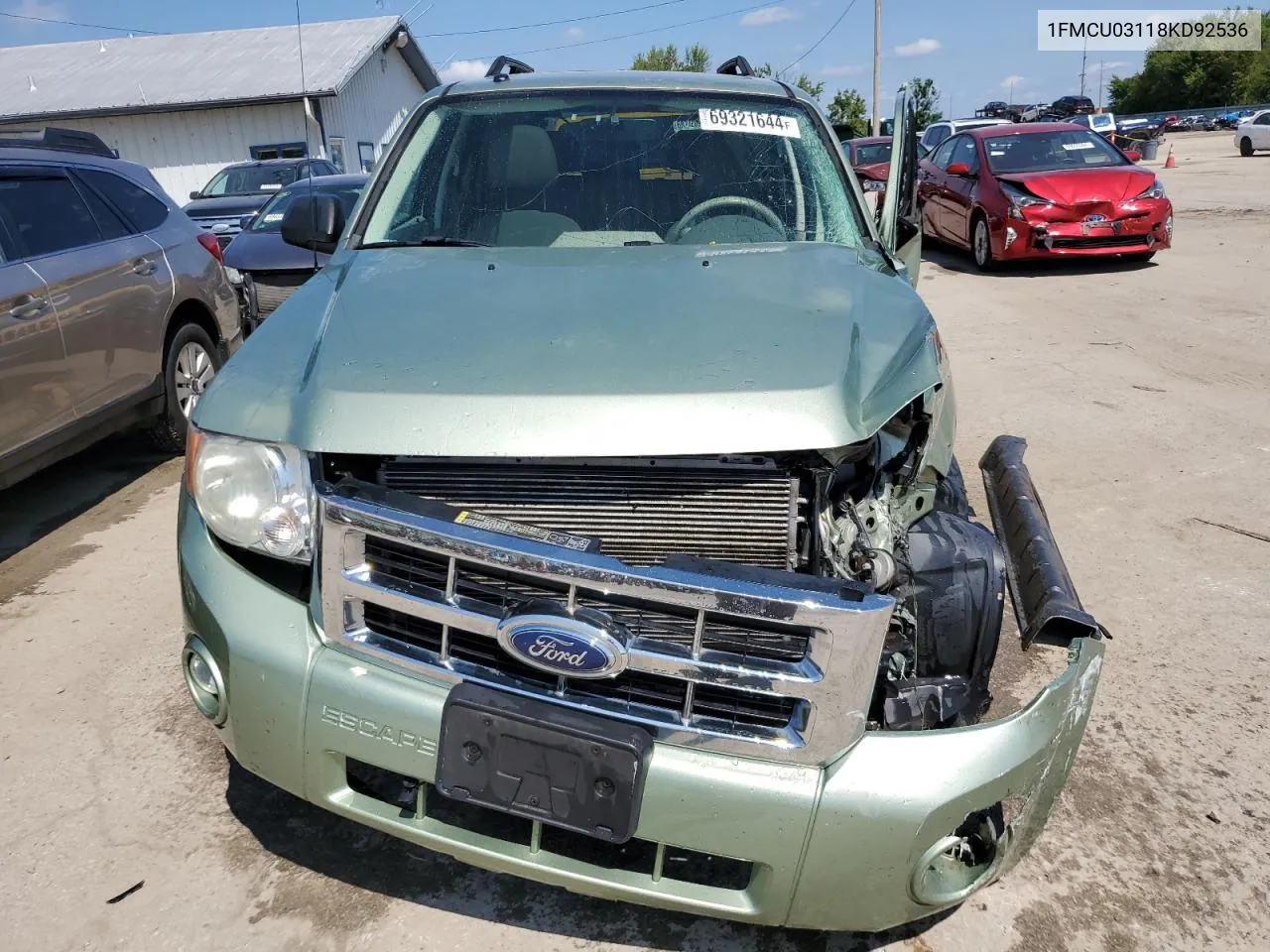 2008 Ford Escape Xlt VIN: 1FMCU03118KD92536 Lot: 69321644