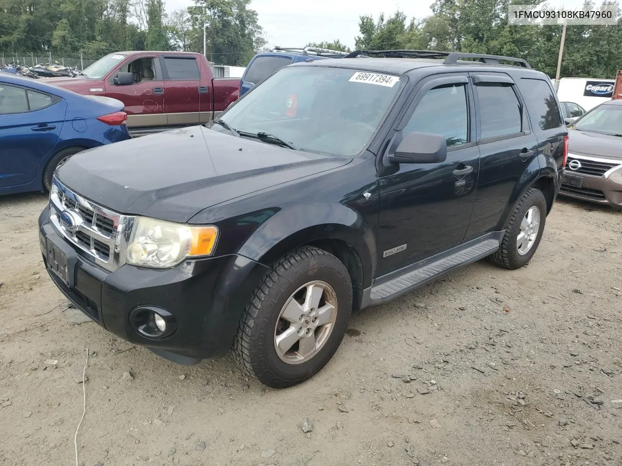 2008 Ford Escape Xlt VIN: 1FMCU93108KB47960 Lot: 69917394