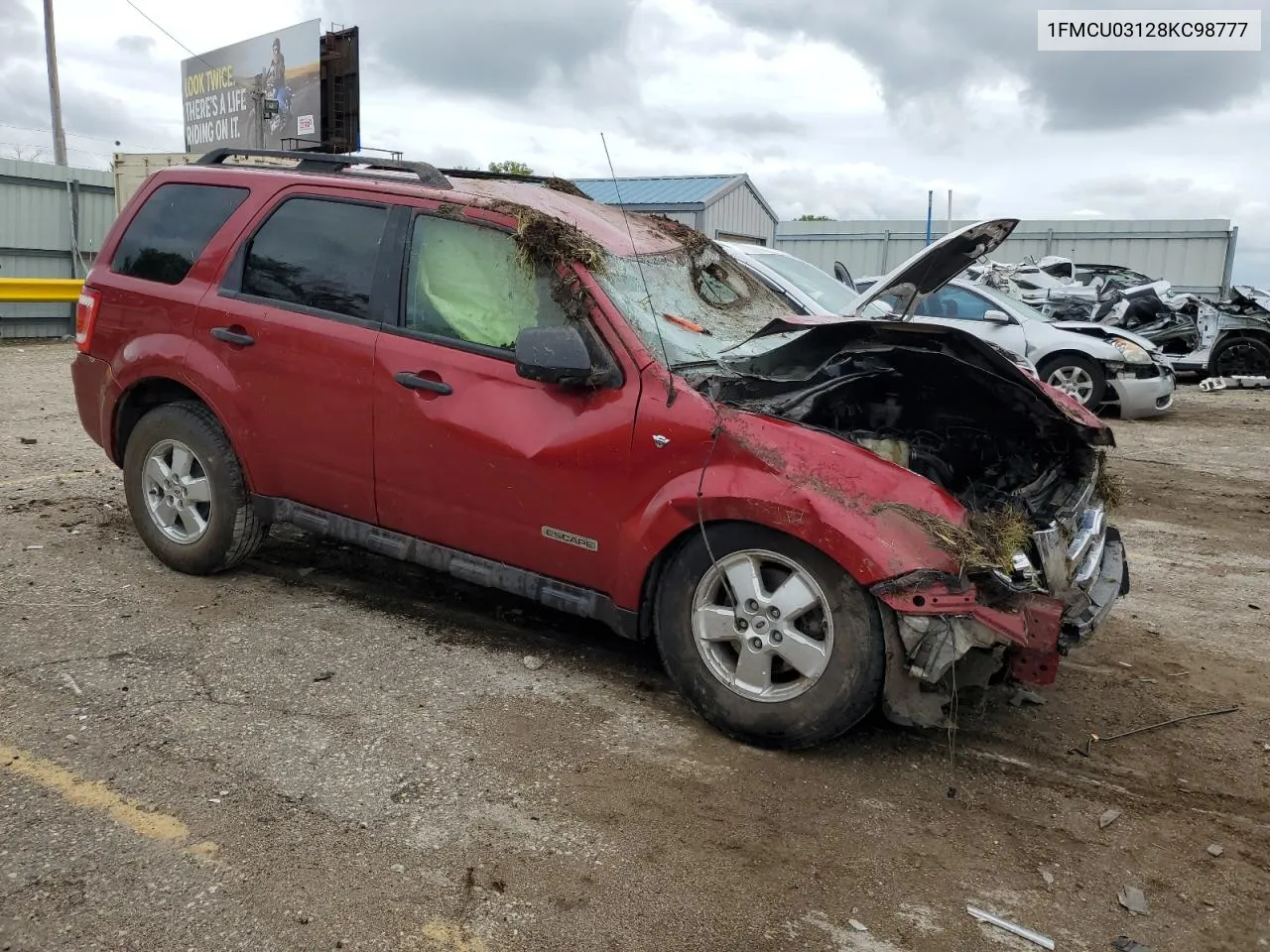 2008 Ford Escape Xlt VIN: 1FMCU03128KC98777 Lot: 69969064