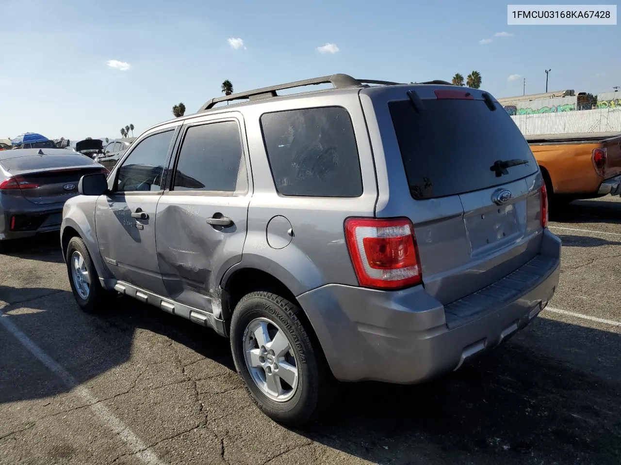 2008 Ford Escape Xlt VIN: 1FMCU03168KA67428 Lot: 70665834