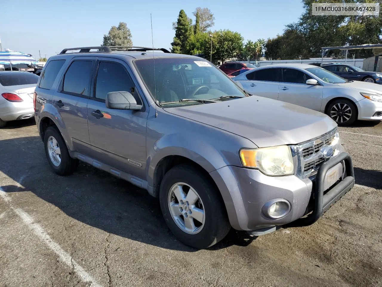 2008 Ford Escape Xlt VIN: 1FMCU03168KA67428 Lot: 70665834