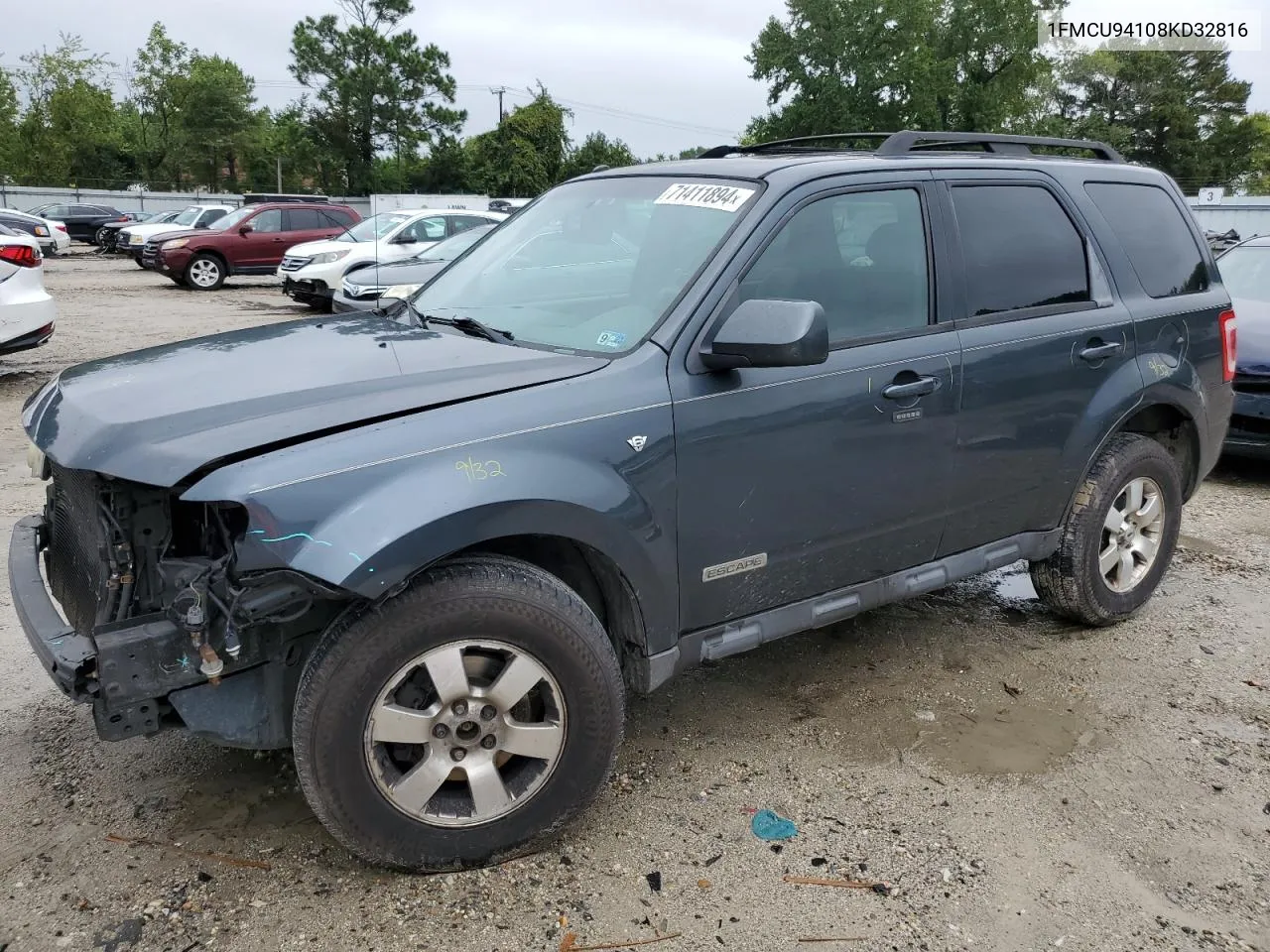 2008 Ford Escape Limited VIN: 1FMCU94108KD32816 Lot: 71411894