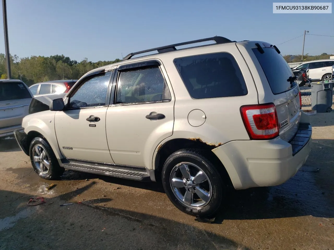 2008 Ford Escape Xlt VIN: 1FMCU93138KB90687 Lot: 71556714