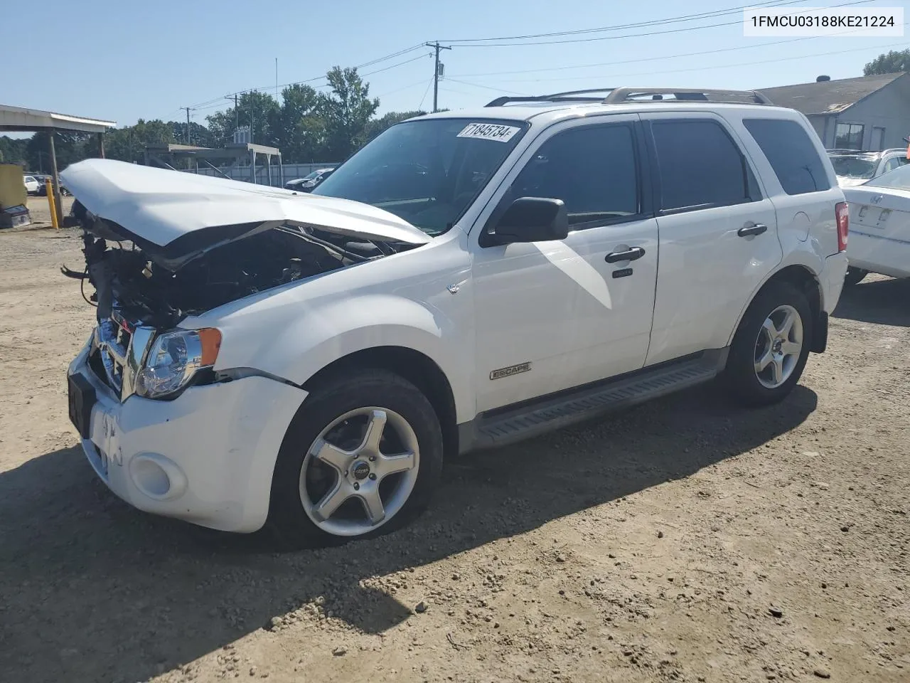 2008 Ford Escape Xlt VIN: 1FMCU03188KE21224 Lot: 71845734