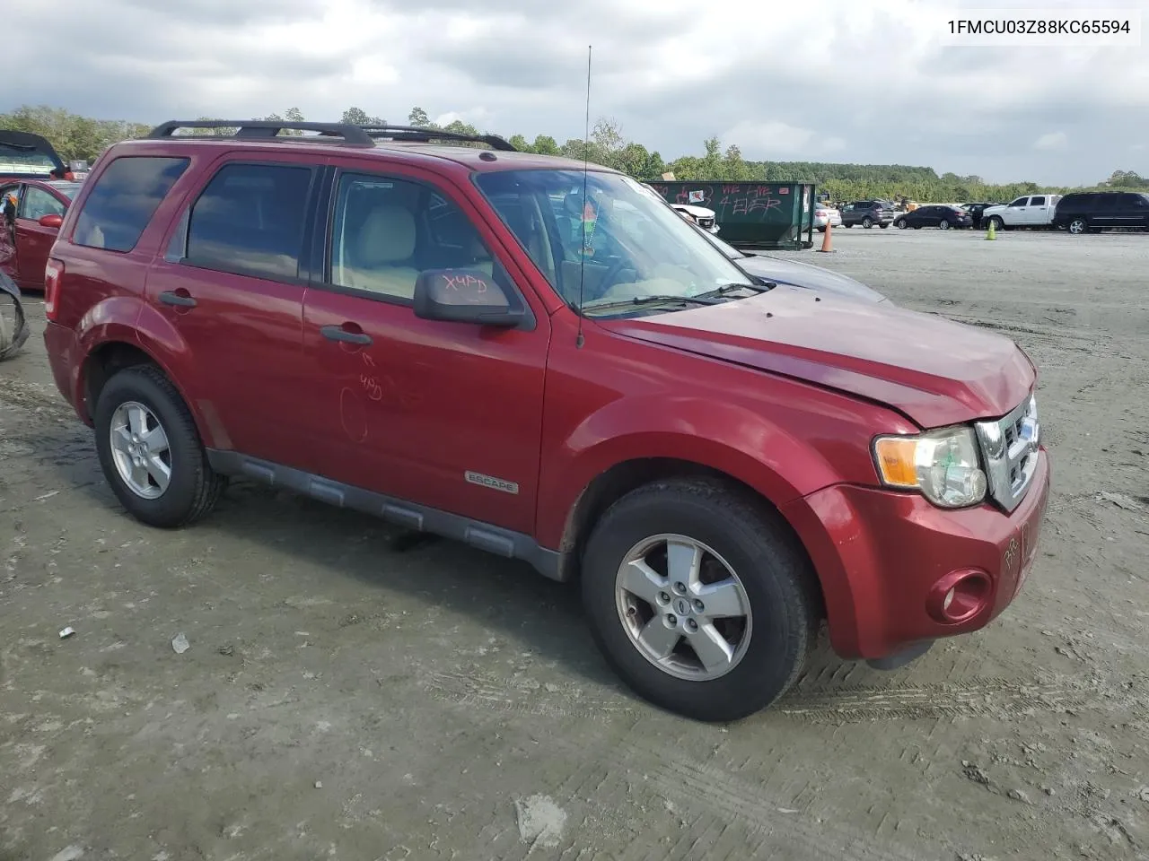 2008 Ford Escape Xlt VIN: 1FMCU03Z88KC65594 Lot: 72068154