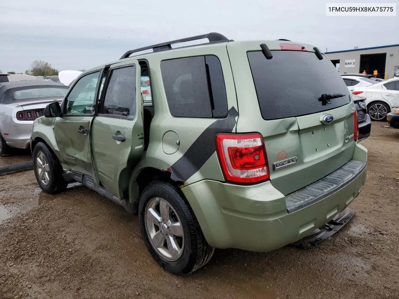 2008 Ford Escape Hev VIN: 1FMCU59HX8KA75775 Lot: 72953654