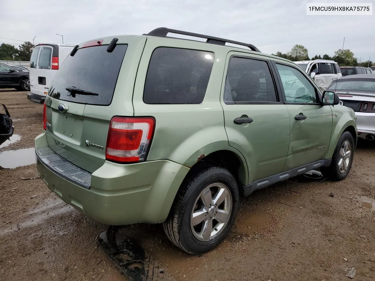 2008 Ford Escape Hev VIN: 1FMCU59HX8KA75775 Lot: 72953654