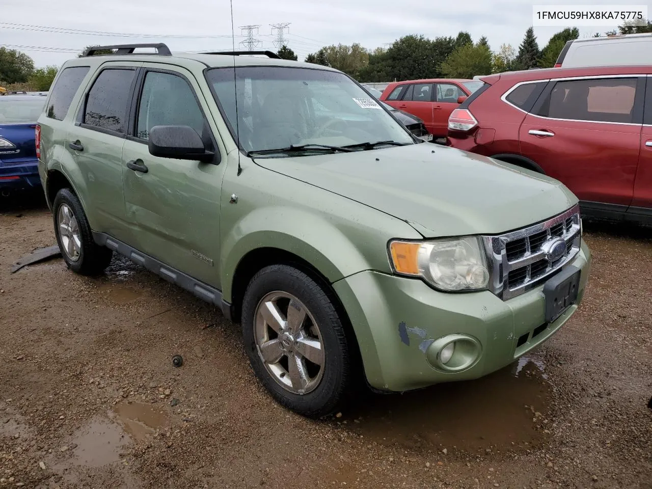 2008 Ford Escape Hev VIN: 1FMCU59HX8KA75775 Lot: 72953654