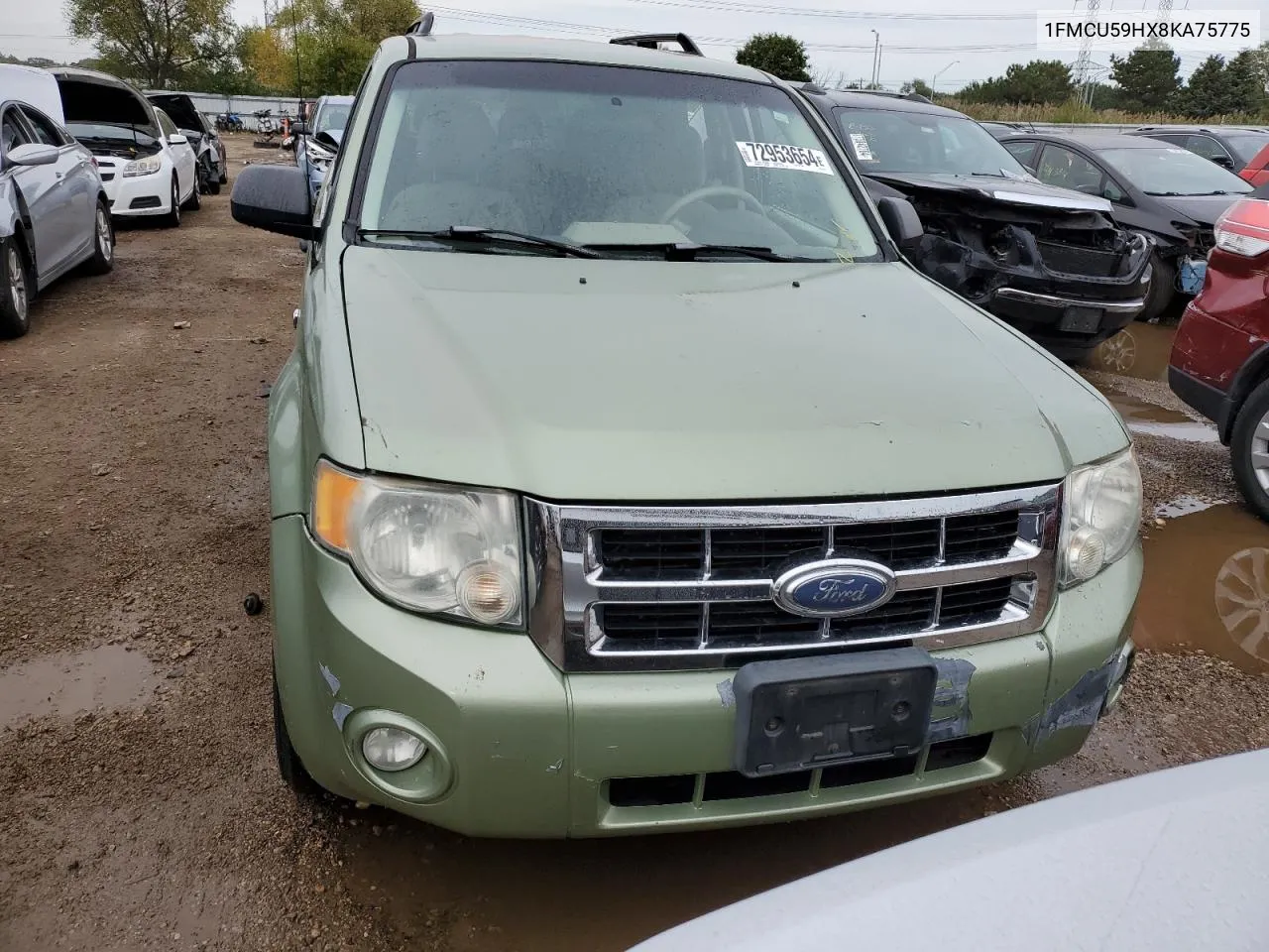 2008 Ford Escape Hev VIN: 1FMCU59HX8KA75775 Lot: 72953654