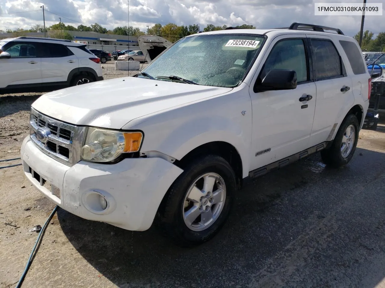 2008 Ford Escape Xlt VIN: 1FMCU03108KA91093 Lot: 73238194